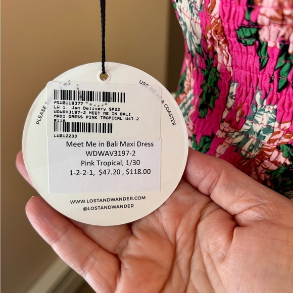 Lost + Wander Pink Meet me in Bali  Floral Maxi Dress - Picture 6 of 6